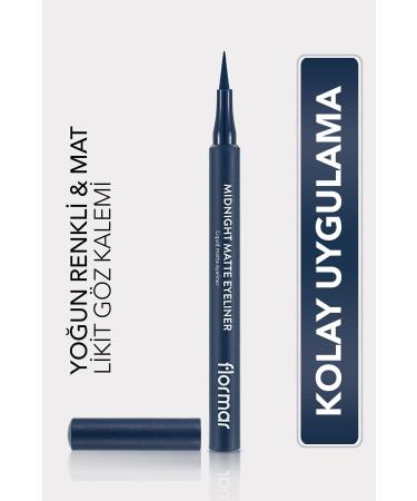 Flormar Matte Liquid Eyeliner Pencil Adds Depth to Your Eye Makeup (NAVY BLUE) 1ml NTRLB 344 - Buy Online on GoSupps.com
