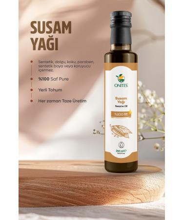 Onites Nature Sesame Oil - 250 ml Pure Salad and Meal Consumable Oil - Buy Online on GoSupps.com
