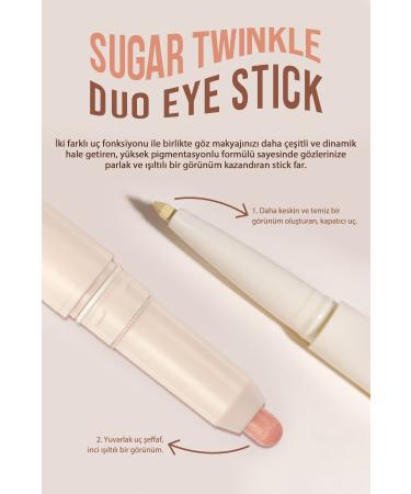 PERIPERA Double-Sided Concealer and Shimmering Pencil Eyeshadow Sugar Twinkle Duo Eye Stick (04 SUNDAY CORAL) - Buy Online on GoSupps.com