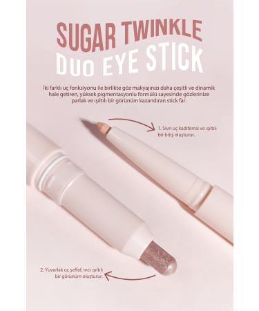 PERIPERA Double-Sided Shimmering Pencil Eyeshadow Sugar Twinkle Duo Eye Stick (02 SH MMER NG) - Buy Online on GoSupps.com