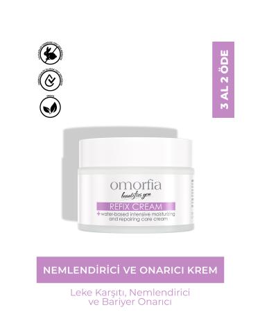 OMORFIA Pro Vitamin B5 Supported Water Based Intensive Moisturizing Skin Tone Equalizing Care Cream 50 gr