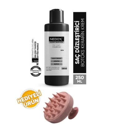 NEDOX Hair Straightening Styling Keratin Botox Cream 250 ml + Hair Massage Comb