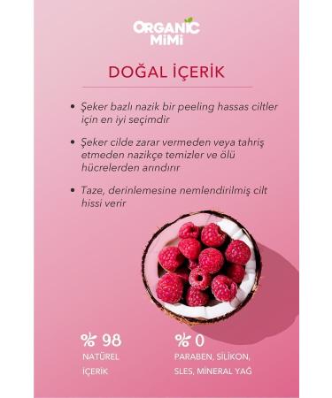 ORGANIC MIMI Moisturizing Body Scrub Sensitive Skin - Natural Coconut Raspberry 250 G Body Scrub - Buy Online on GoSupps.com