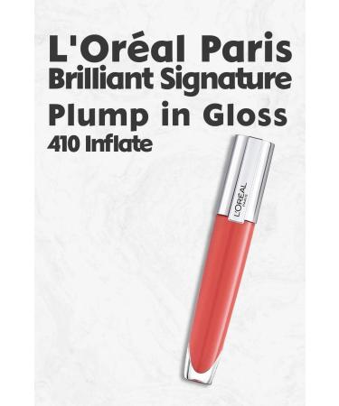 L'Oreal Paris Brilliant Signature Plump In Gloss Lipstick 410 Inflate