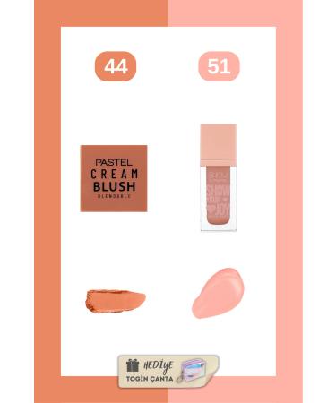 Pastel Mix Set - Cream Blush 44 + Liquid Blush 51 + Togin Bag Gift