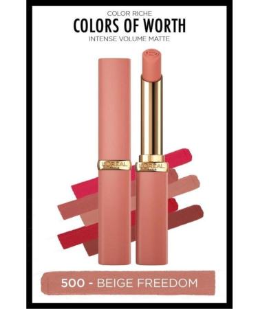 L'Oreal Paris Color Riche Colors Of Worth Intense Volume Matte Lipstick -500 Beige Freedom