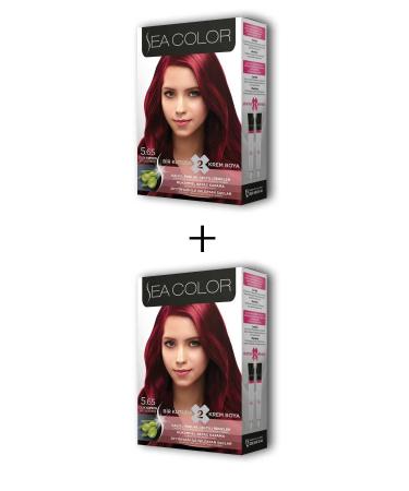 Heez 2X2 Tube Cream Hair Dye Set Strawberry Red No: 5.65