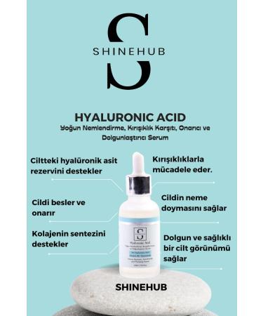 SHINEHUB Hyaluronic Acid Serum - Intensive Moisturizing Anti-Wrinkle Plumping Hyaluronic Acid B5 - Buy Online on GoSupps.com
