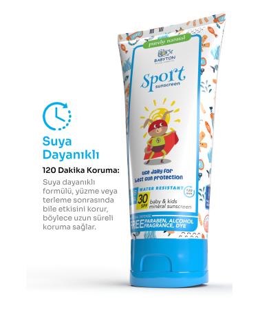BABYTON Water Resistant Sunscreen Cream for Babies and Children 100 ml - Buy Online on GoSupps.com