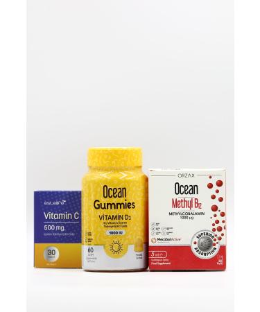 Ocean Gummies Chewable D3 Vitamin Form Methyl B12 Spray and Vitamin C TB - Buy Online on GoSupps.com