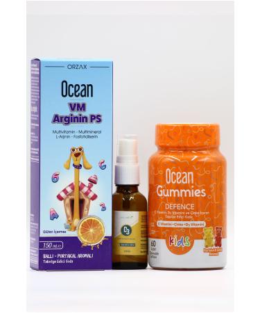 Ocean VM Arg PS D3 Spray and Gummies Defense - Powerful Vitamin and Immunity Pack for Kids - Buy Online on GoSupps.com
