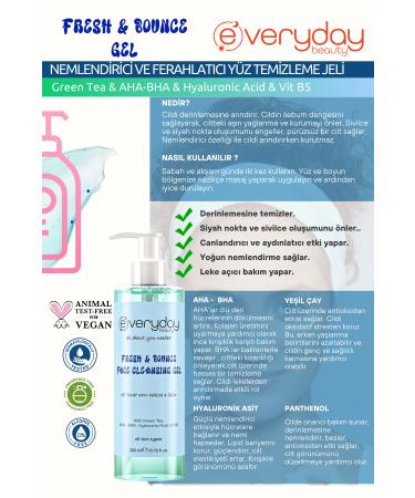 Everyday Beauty Moisturizing and Refreshing Facial Cleansing Gel 200 ml Revitalizing Pore Tightener - Buy Online on GoSupps.com