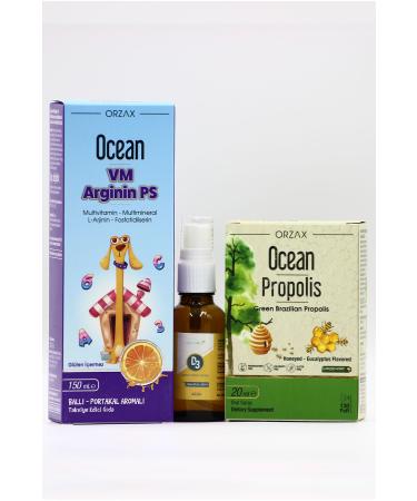 Ocean VM Arginine PS D3 Spray and Propolis Immunity and Vitamin Support Package for Children - Buy Online on GoSupps.com