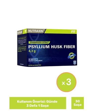 Nutraxin Psyllium Husk Fiber 30 Sachets X 3 Pieces