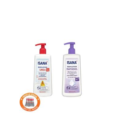 ISANA Body Lotion Advantage Package (5% Urea 300 Ml + Panthenol 10% Pflegekomplex 300ml)