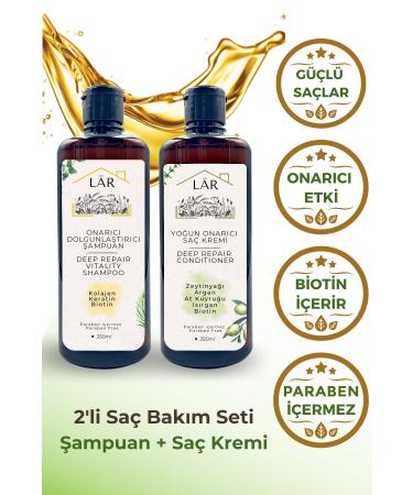 LAR Repairing Thickening Shampoo (350ML) & Repairing Conditioner (350ML) 2-Piece Advantageous Hair Care Set