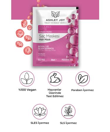 Ashley Joy Renewing Hair Care Mask with Collagen for Dyed and Treated Hair 30 ml - Buy Online on GoSupps.com