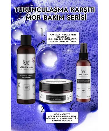 Ashley Joy Platinum Anti-Orange Keratin Sulfate-Free Silver Purple Shampoo for Blonde Hair 250ml - Buy Online on GoSupps.com