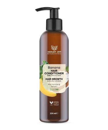 Ashley Joy Banana Hair Conditioner for Slow Growing Hair Containing Vegan Keratin Helping to Grow Fast 250 ml - Buy Online on GoSupps.com