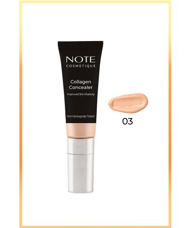 Note Cosmetics Collagen Concealer Spf 20 Collagen Containing Under Eye Concealer - 03 Medium Dark - Buy Online on GoSupps.com