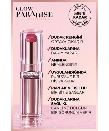 L'Oreal Paris Glow Paradise Balm-in-lipstick - Shimmering Lipstick 642 Beige Eden & Mini Paradise Mascara Makeup Set - Buy Online on GoSupps.com
