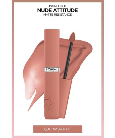 L'Oreal Paris Infaillible Matte Resistance Liquid Matte Lipstick - 601 Worth It & Mini Paradise Mascara 4.7 Ml Makeup Set - Buy Online on GoSupps.com