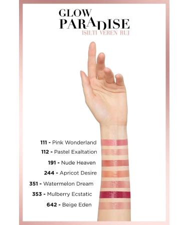 L'Oreal Paris Glow Paradise Balm-in-lipstick - Shimmering Lipstick 642 Beige Eden & Mini Paradise Mascara Makeup Set - Buy Online on GoSupps.com