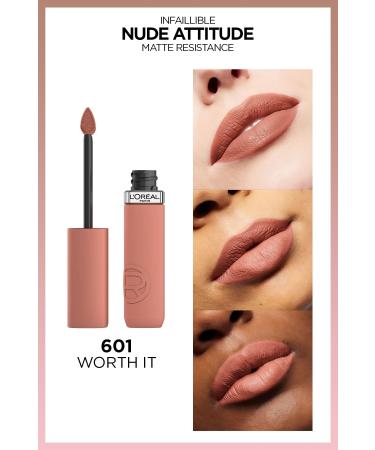 L'Oreal Paris Infaillible Matte Resistance Liquid Matte Lipstick - 601 Worth It - Buy Online on GoSupps.com
