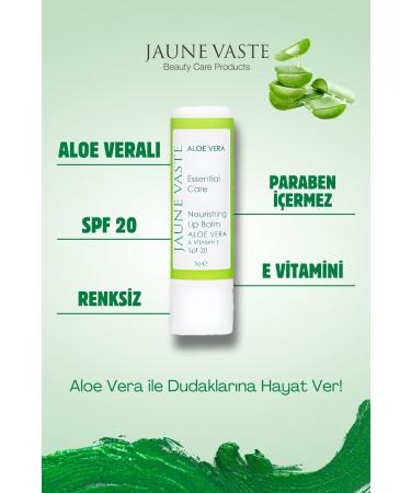 Jaune Vaste Aloe Vera Vitamin E Lip Stick 5 gr - Buy Online on GoSupps.com