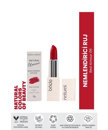 Bade Natural Moisturizing Lipstick Red Amour 06 0 Natural