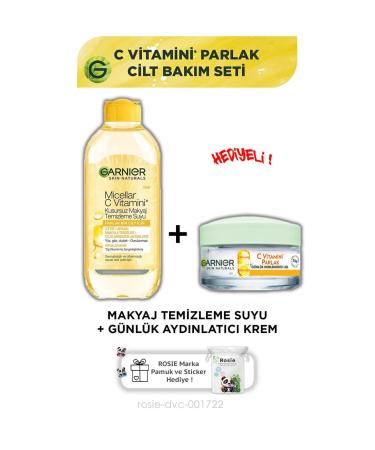 Garnier Micellar Vitamin C Flawless Makeup Remover Water & Vitamin C Bright Daily Brightening Cream