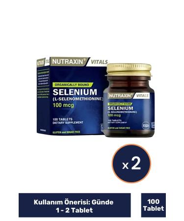 Nutraxin Selenium 100 mcg 100 Tablets X 2 Pieces