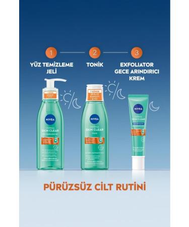 NIVEA Derma Skin Clear Anti-Acne Toner 200ml Salicylic Acid Niacinamide Sea Salt Pore Refiner - Buy Online on GoSupps.com