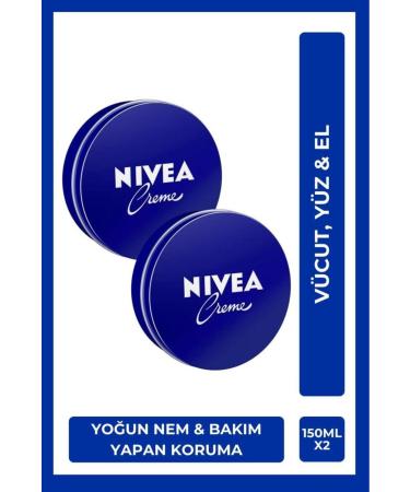 NIVEA Creme 150ml Intensive Moisturizer Caring Protection Eucerit Soft Skin Hand Face Body X2 Pieces