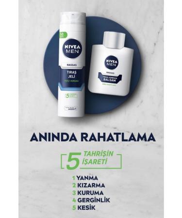 NIVEA MEN Men's After Shave Balsam 100ml Fast Relief for Sensitive Skin Comfortable Shaving Experience - Buy Online on GoSupps.com