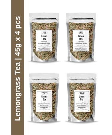 TOS The Organic Spices Lemongrass Tea 45 gr x 4 Pieces | Lemongrass Tea | Cymbopogon citratus | Advantageous Set
