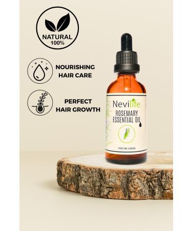 nevilife Natural Skin and Hair Care Oils Rosemary Coconut Sweet Almond Castor Oil 50 ml - Buy Online on GoSupps.com