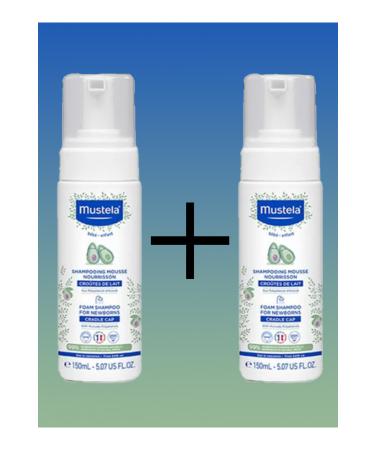 Mustela Newborn Foam Shampoo 150 ml X2