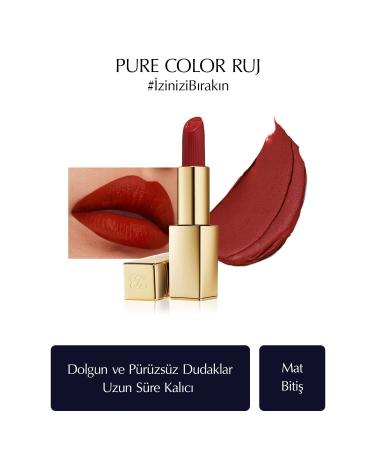 Estee Lauder Long-Lasting Matte Lipstick For Plump and Smooth Lips - 3.5gr-569 Fearless PSSNS.267