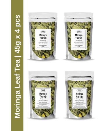TOS The Organic Spices Moringa Leaf Tea 45 gr x 4 Pieces | Moringa Leaf Tea | Moringa oleifera | Advantageous Set