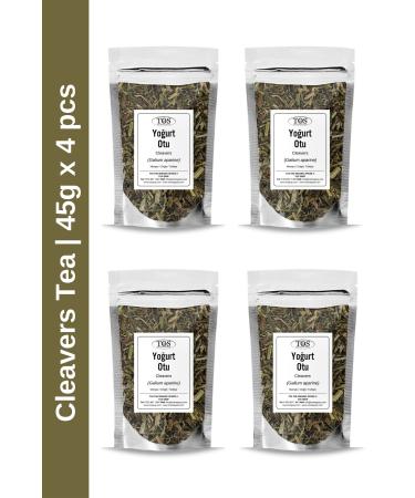 TOS The Organic Spices Yogurt Herb Tea 45 gr x 4 Pieces | Cleavers Tea | Galium aparine | Advantageous Set