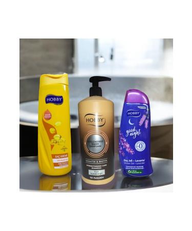 Hobby 3' Set: Salt-Free Shampoo 1 Lt Good Night Shower Gel 450ml Hair Conditioner 500ml - Buy Online on GoSupps.com