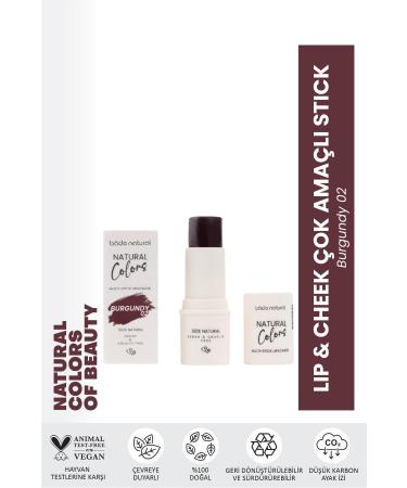 Bade Natural Lip & Cheek Burgundy 02 Multi-Purpose Stick 0 Natural