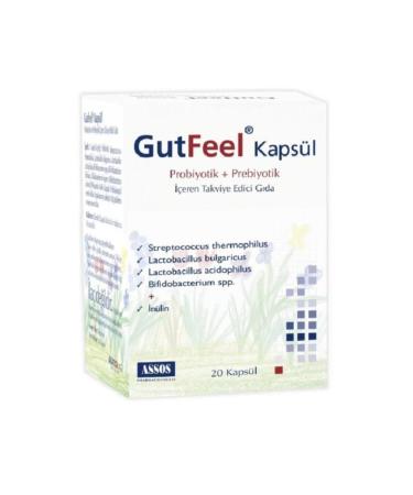 Assos Gutfeel Prebiotic Probiotic 20 Capsules