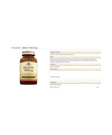 Solgar Biotin 1000 Mcg 50 Capsules - Buy Online on GoSupps.com