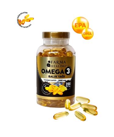 FarmaHealing Omega3 Fish Oil Softgel 1000mg 200 EPA/DHA