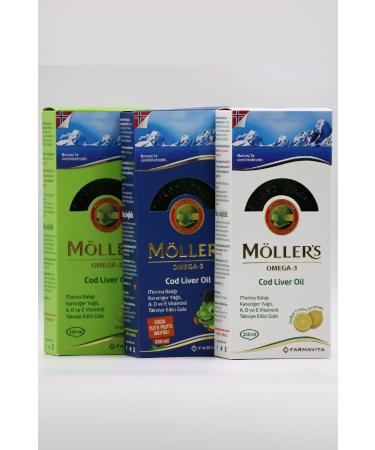 Mollers M llers Mixed Fruit Apple and Lemon Flavoured Omega 3 Triple Set