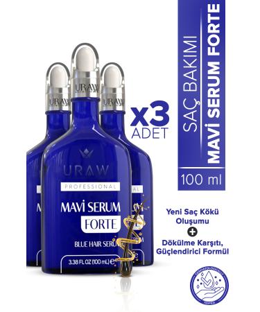 Uraw Blue Serum Forte 3-Pack Opportunity Package (Anti-Loss and Hair Follicle Activation)