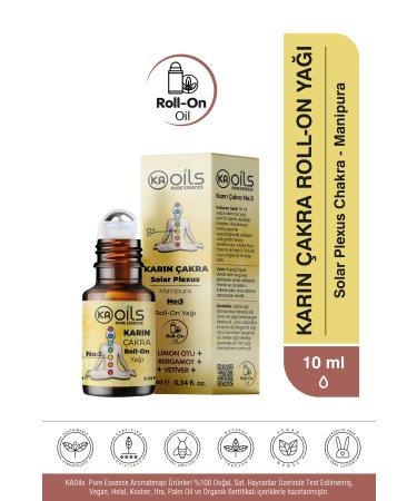 KAOils Pure Essence Abdominal Chakra Roll-on Oil 10 ml - 0 Natural Energy and Strengthening Aromatherapy Oil