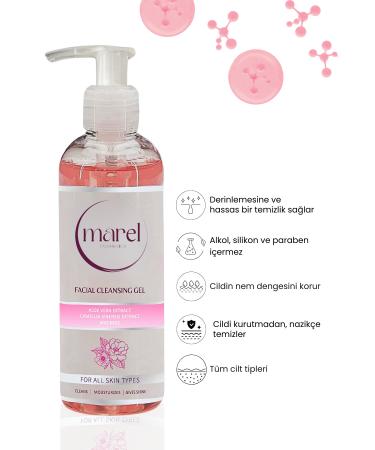 Marel Cosmetics Facial Cleansing Gel for All Skin Types 200 ml - Buy Online on GoSupps.com